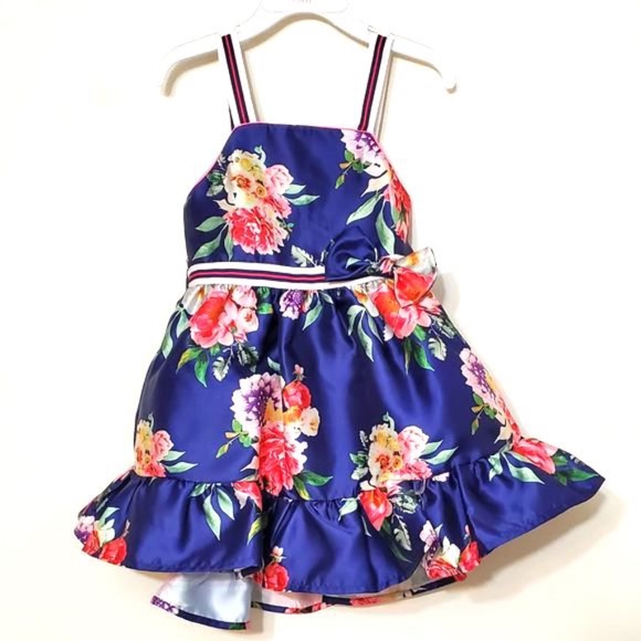 Tahari Other - NEW Tahari Girl Blue Floral Special Occasion Dress